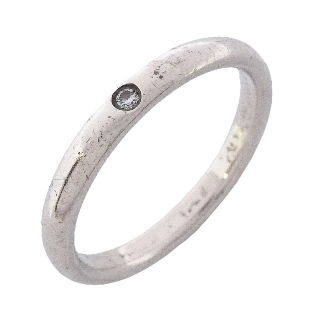 Tiffany & Co. Stacking Band Ring, 1PD (One Diamond), Sterling Silver 925, Siz...